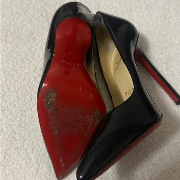 Christian Louboutin Black Patent Pigalle Heels - Picture 2 of 5